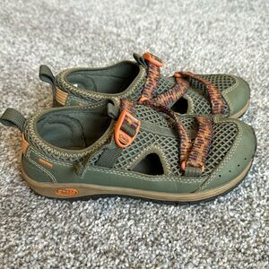 Chaco Odyssey Waterproof Hiking Sneakers Green Size 1 Kids Low Top Shoes